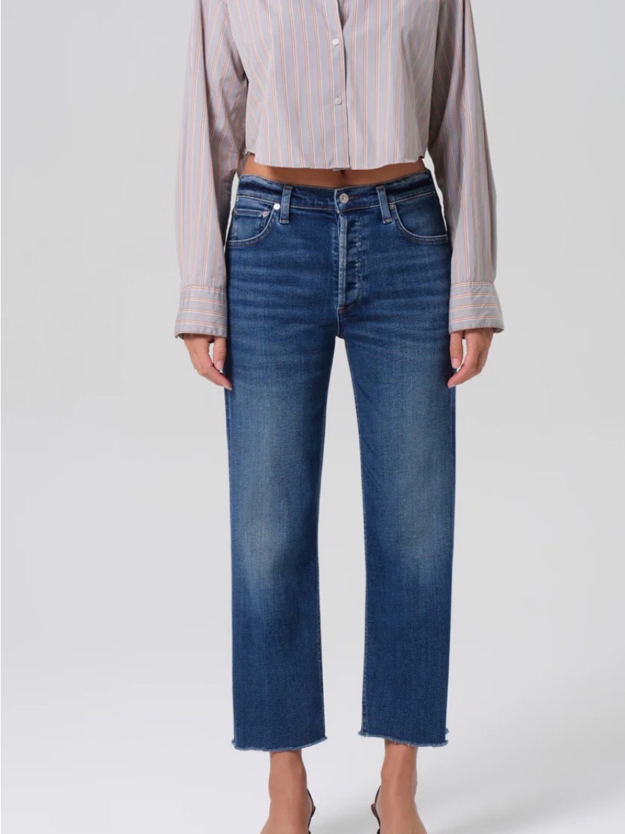 Palma Straight Raw Hem Jeans